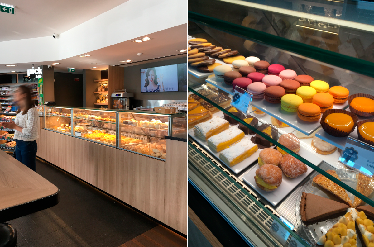 Vitrinas KUBO para padaria e pastelaria. KUBO display cases for bakery and pastry.