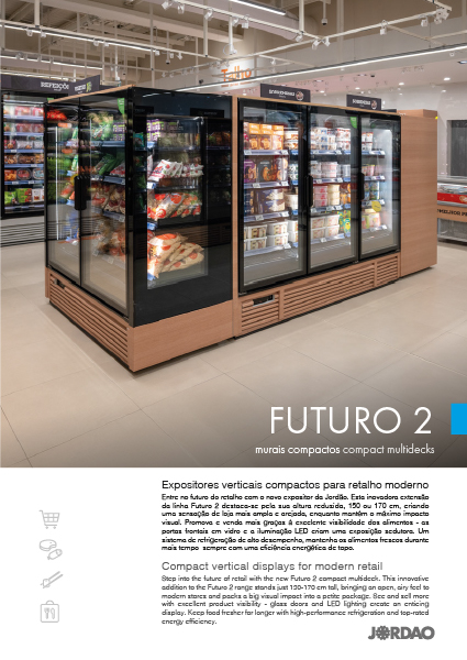 Folheto promocional de expositores alimentares refrigerados FUTURO 2