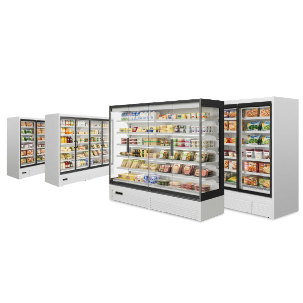 Full Vision doors and conventional doors on FUTURO 2 multidecks