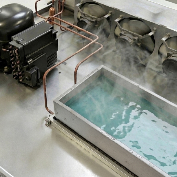 Condensate water evaporation tray