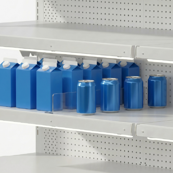 Acrylic shelf dividers